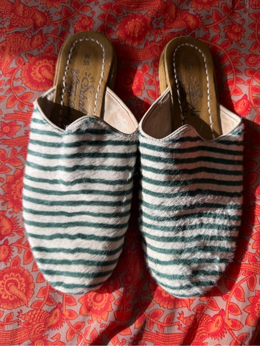 Sabah Cassis Baba in stripped teal women’s 7.5